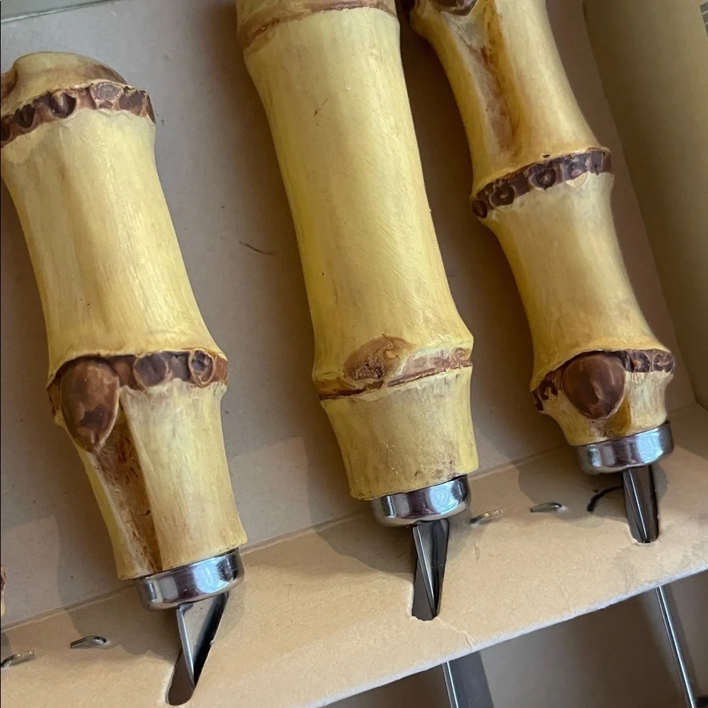 Boston Warehouse Faux Bamboo Spreaders - Yellow Brown - Picture 2 of 3